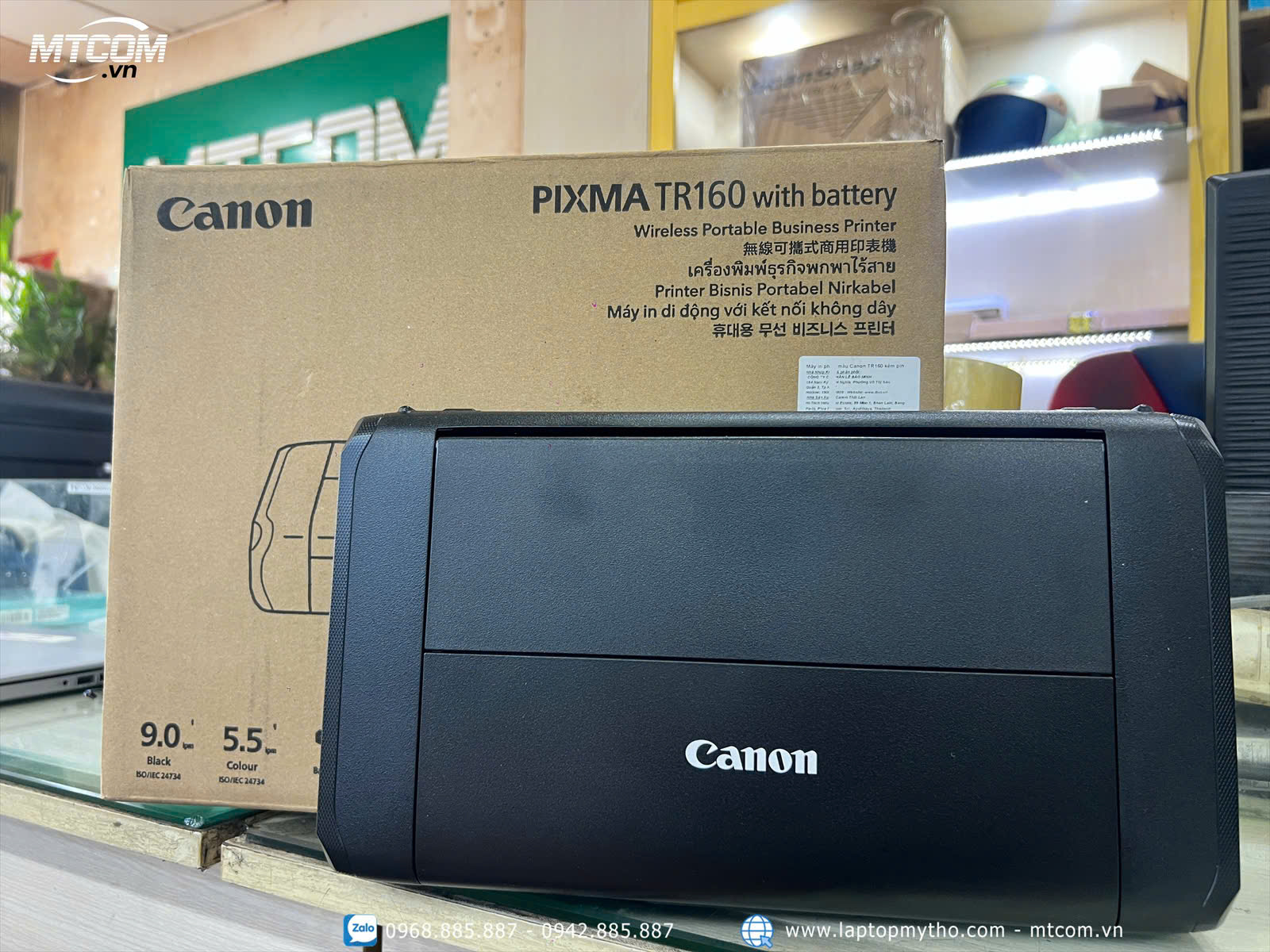 Máy in di động Canon Pixma TR160 sử dụng Pin sạc
